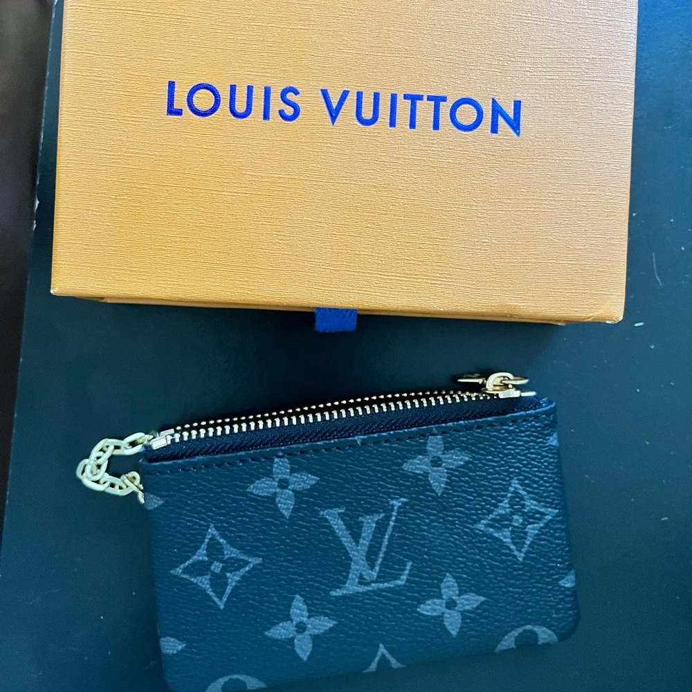Louis Vuitton Black and Gold Zipper Pouch
